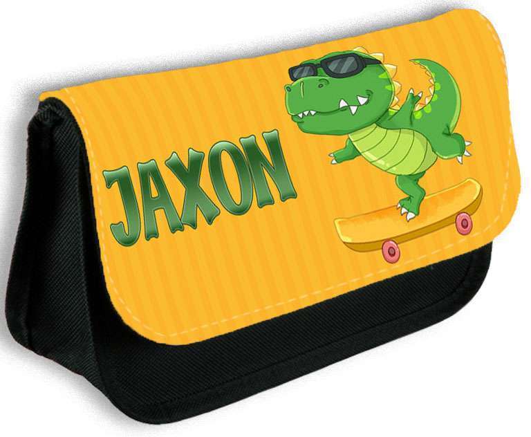 Personalised Pencil Case Dinosaur Girls Boys Stationary Kids School Bag 1