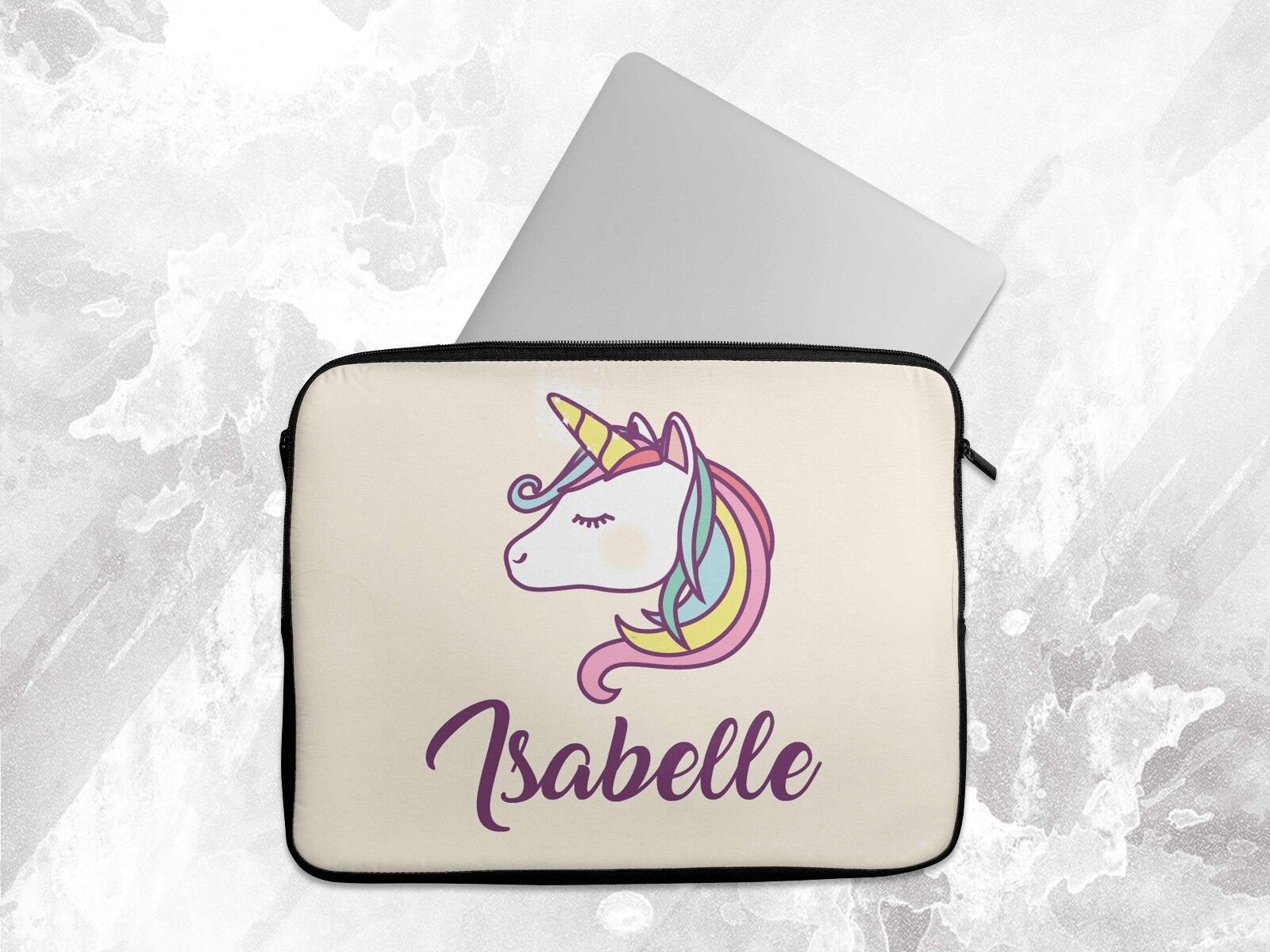 Personalised Any Name Unicorn Laptop Case Sleeve Tablet Bag Chromebook Gift