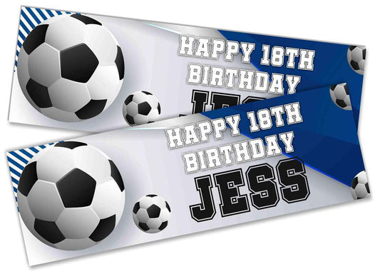 Personalised Birthday Banners Football Design Children Kids Party Decoration 36