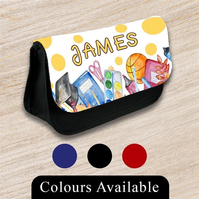 Personalised Pencil Case Generic Girls Boys Stationary Kids School Bag 55