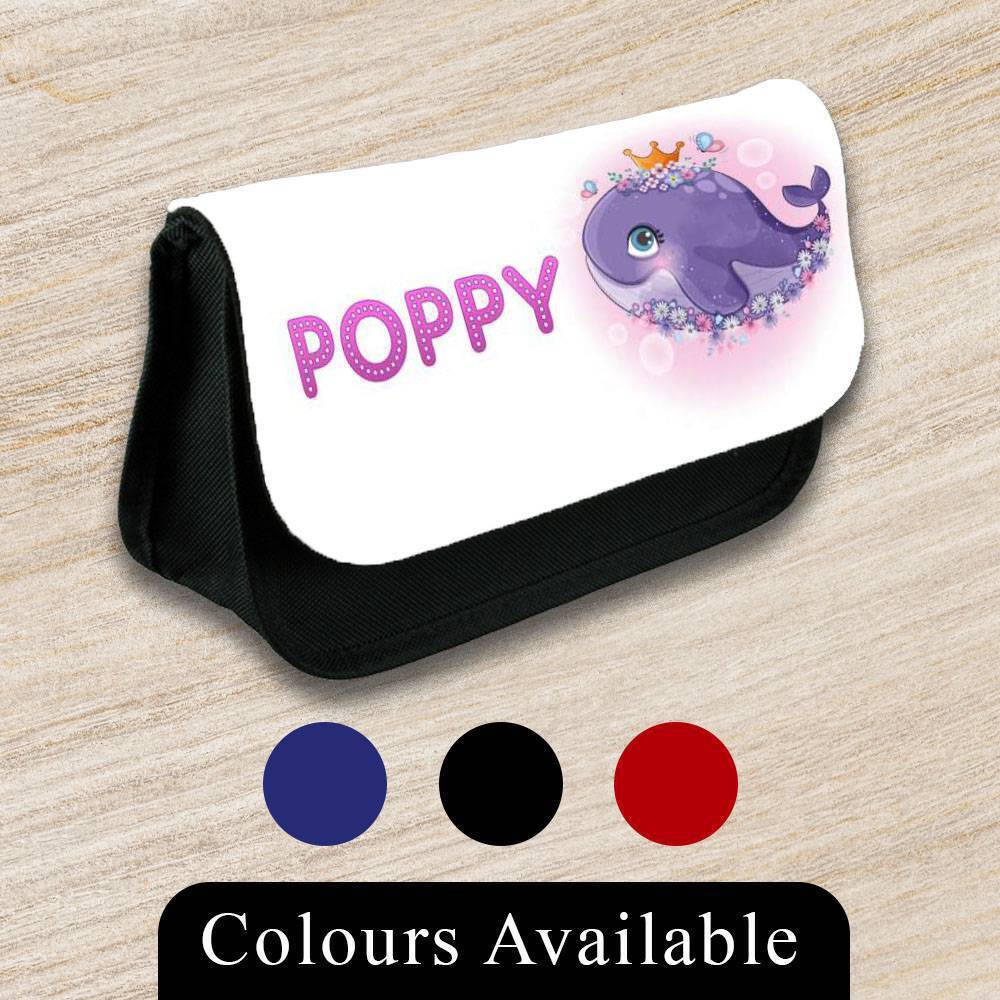 Personalised Pencil Case Animal Girls Boys Stationary Kids School Bag 16