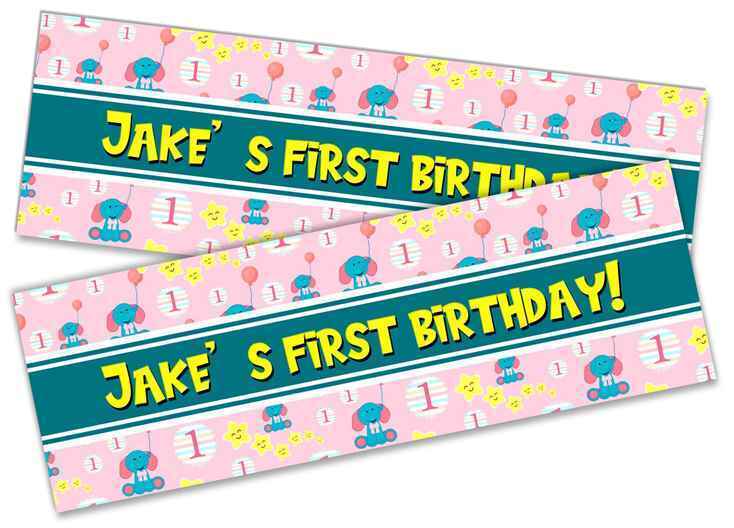 Personalised Birthday Banners Generic Design Children Kids Party Decoration 245