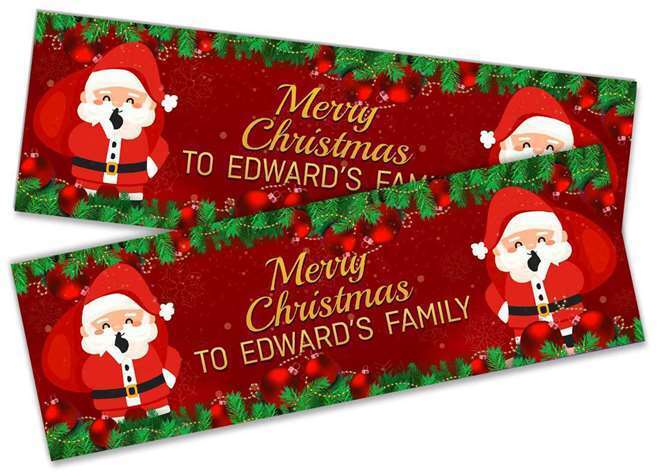 Personalised Banner Christmas Design Party Decoration 19