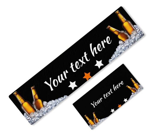 Personalised Any Text Beer Mat Label Bar Runner Ideal Home Pub Cafe Occasion 10