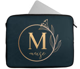 Personalised Any Name Floral Design Laptop Case Sleeve Tablet Bag 31