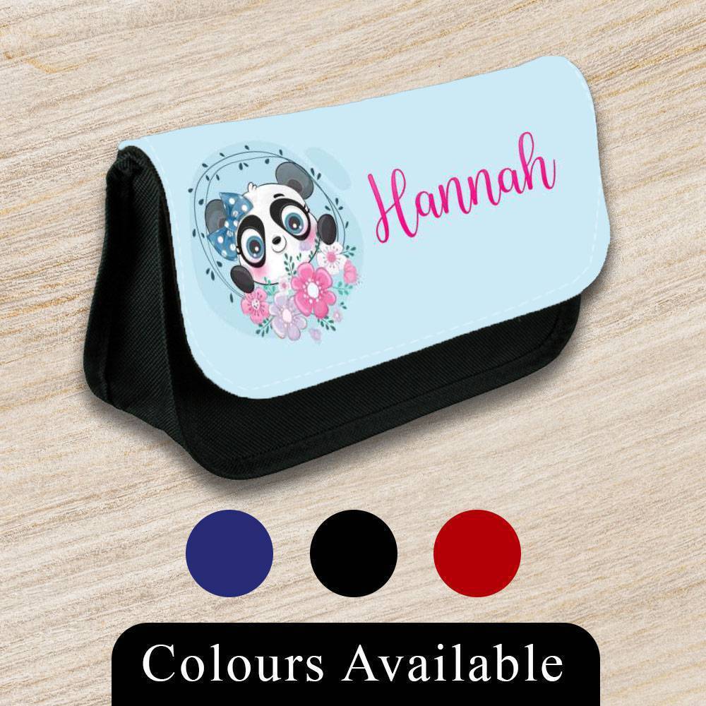 Personalised Pencil Case Animal Girls Boys Stationary Kids School Bag 12