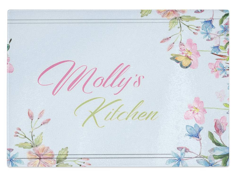 Personalised Any Name Kitchen Glass Chopping Board Item Gift 13