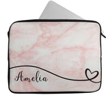 Personalised Any Name Marble Design Laptop Case Sleeve Tablet Bag 92