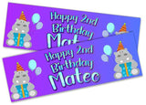 Personalised Birthday Banners Generic Design Children Kids Party Decoration 223