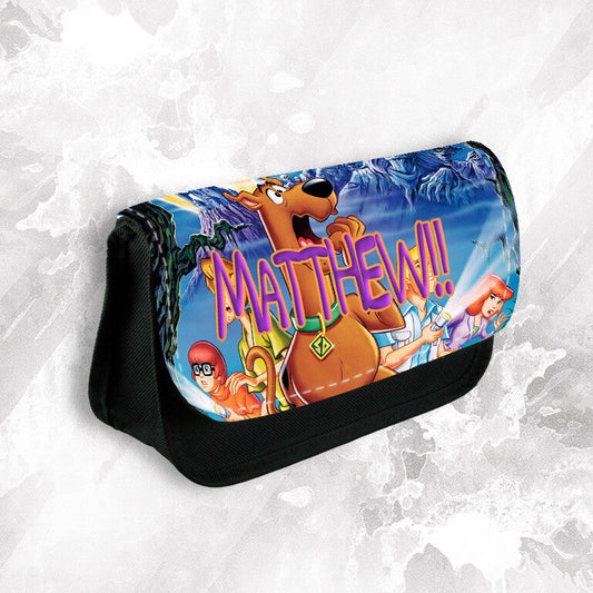 Personalised Any Name Scooby Doo Pencil Case Make Up Bag School Kids Stationary