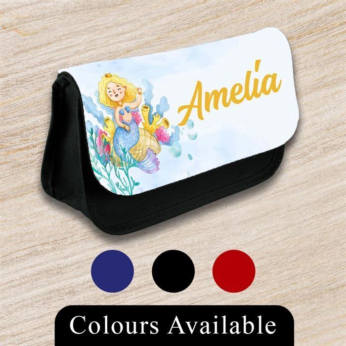 Personalised Pencil Case Generic Girls Boys Stationary Kids School Bag 46