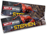 Personalised Birthday Banners Super Hero Design Children Kid Party Decoration 66