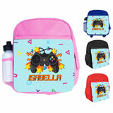 Personalised Kids Backpack Any Name Gaming Boys Girls Children School Bag 3