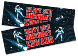 Personalised Birthday Banners Space Design Children Kids Party Decoration 88