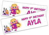 Personalised Birthday Banners Generic Design Children Kids Party Decoration 181