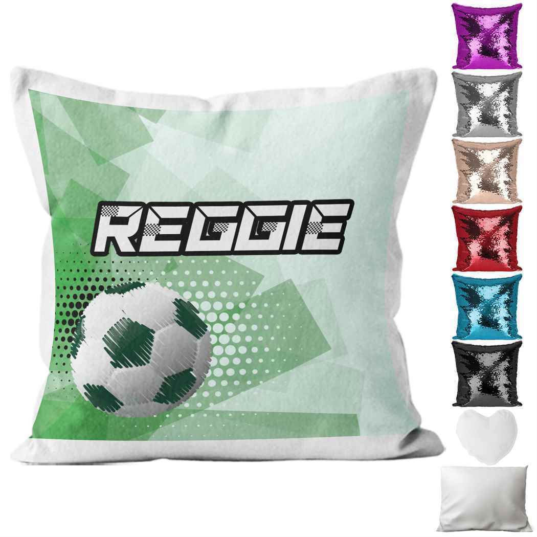 Personalised Cushion Football Sequin Cushion Pillow Printed Birthday Gift 15