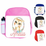 Personalised Kids Backpack Any Name Animal Design Boys Girls kid School Bag 20