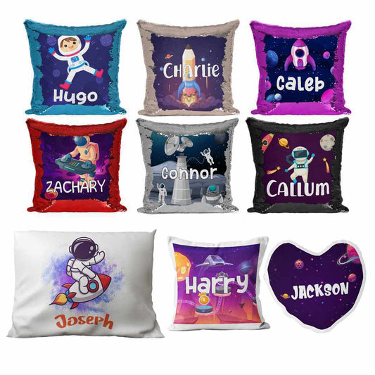 Personalised Cushion Space Sequin Cushion Pillow Printed Birthday Gift 80