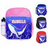 Personalised Kids Backpack Any Name Fish Design Boys Girls kids School Bag 10