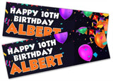 Personalised Birthday Banners Generic Design Children Kids Party Decoration 43