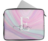 Personalised Any Name Marble Design Laptop Case Sleeve Tablet Bag 108