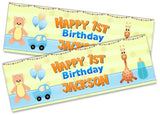Personalised Birthday Banners Generic Design Children Kids Party Decoration 251