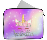 Personalised Any Name Unicorn Design Laptop Case Sleeve Tablet Bag 80