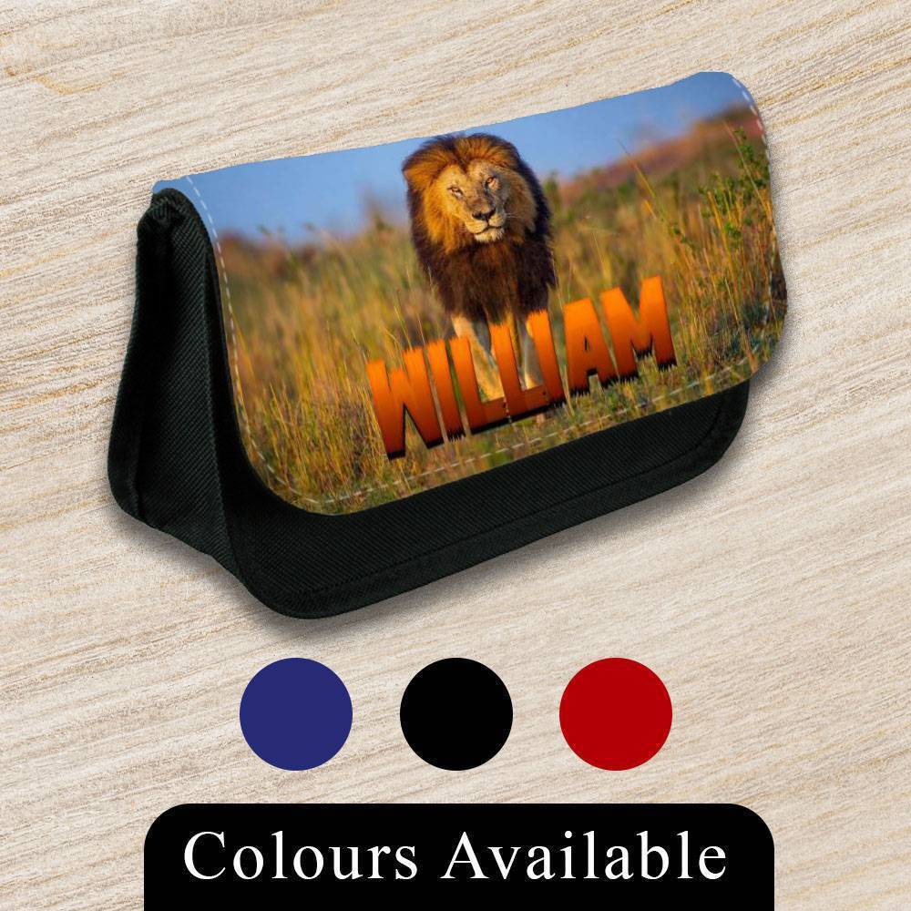 Personalised Pencil Case Animal Girls Boys Stationary Kids School Bag 12