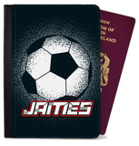 Personalised Football kids Passport Cover Holder Any Name Holiday Accessory 22