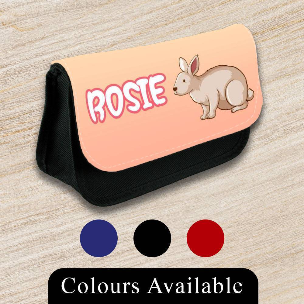 Personalised Pencil Case Animal Girls Boys Stationary Kids School Bag 16