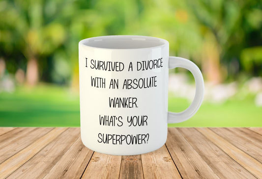 Funny Novelty Mugs Survived A Divorce Gift Present Joke Quote Cup Tea