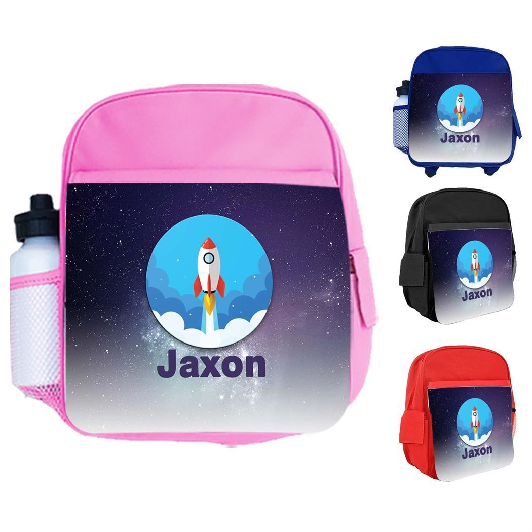 Personalised Kids Backpack Any Name Generic Design Boys Girls kid School Bag 47