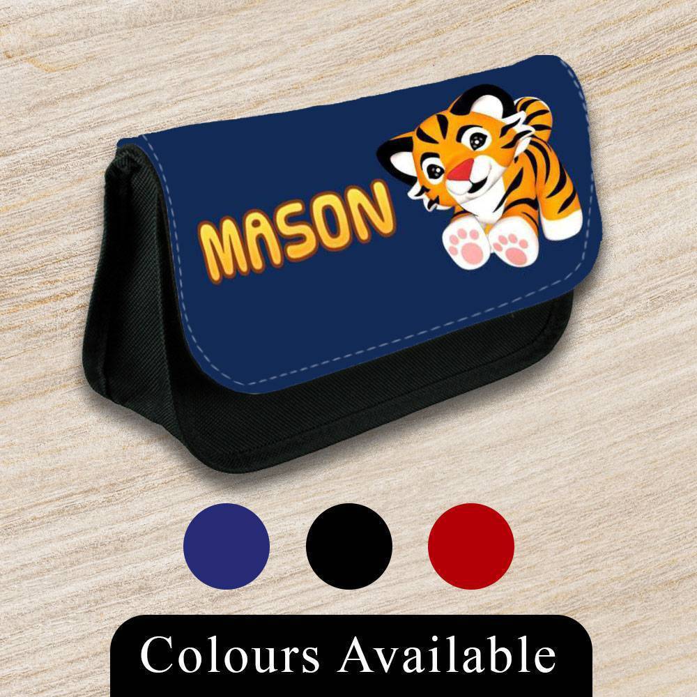 Personalised Pencil Case Animal Girls Boys Stationary Kids School Bag 15