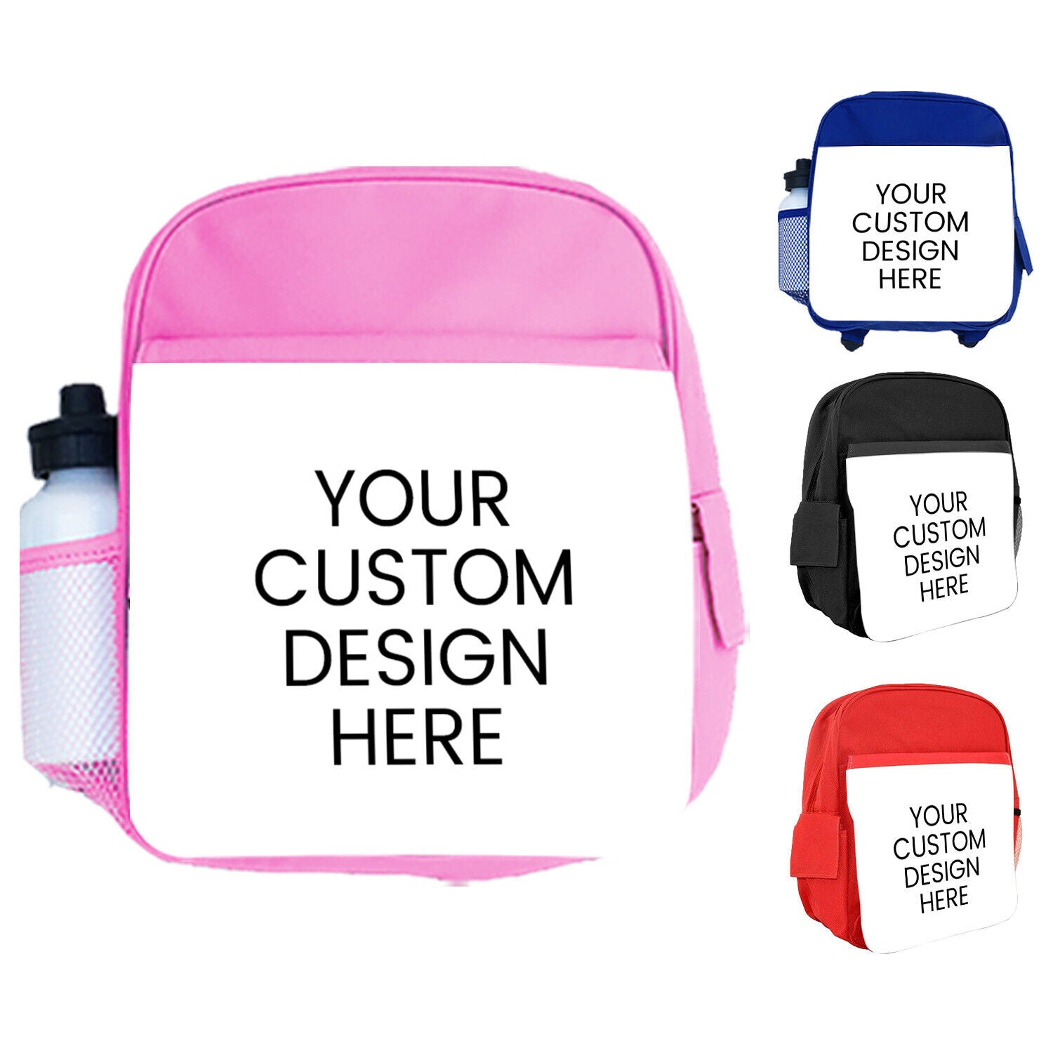 Personalised Kids Backpack Any Name Fish Design Boys Girls kids School Bag 11