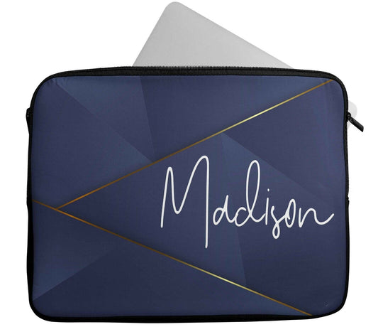 Personalised Any Name Tirangle Design Laptop Case Sleeve Tablet Bag Chromebook