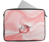 Personalised Any Name Marble Design Laptop Case Sleeve Tablet Bag 108