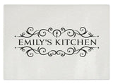 Personalised Any Name Kitchen Glass Chopping Board Item Gift 12