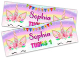 Personalised Birthday Banners Generic Design Children Kids Party Decoration 253