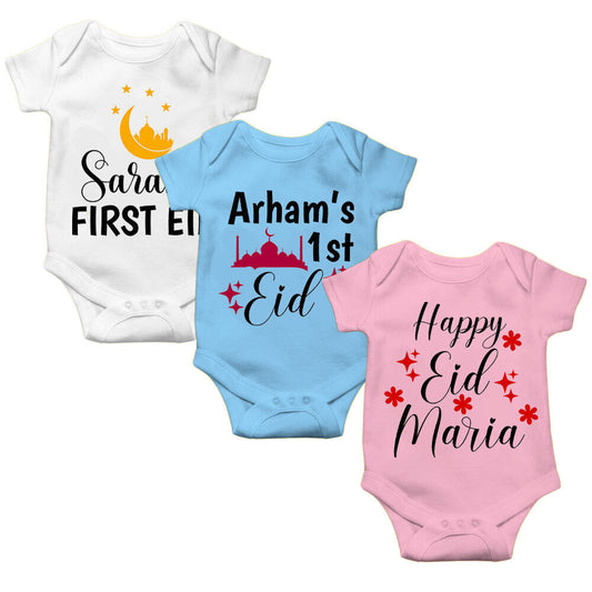 Personalised Eid Baby Vest Baby grow Little baby body suit 4