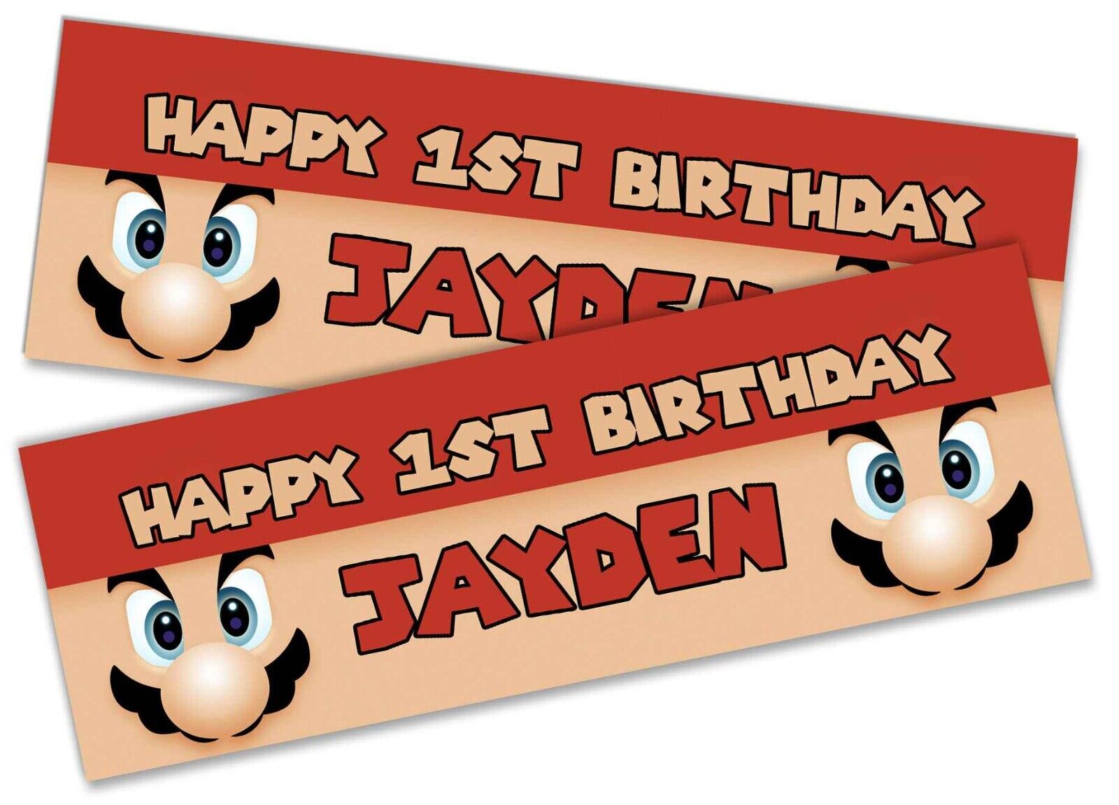 Personalised Birthday Banners Mario Design Children Kids Party Decoration 4