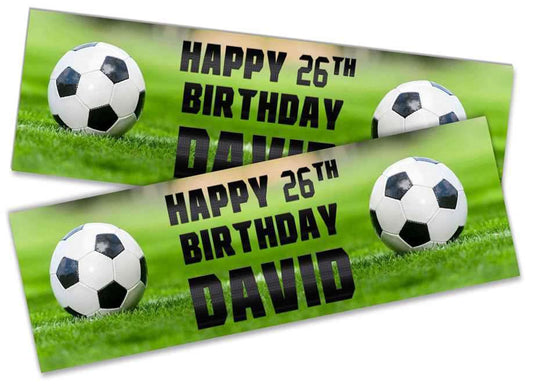 Personalised Birthday Banners Football Design Children Kids Party Decoration 125