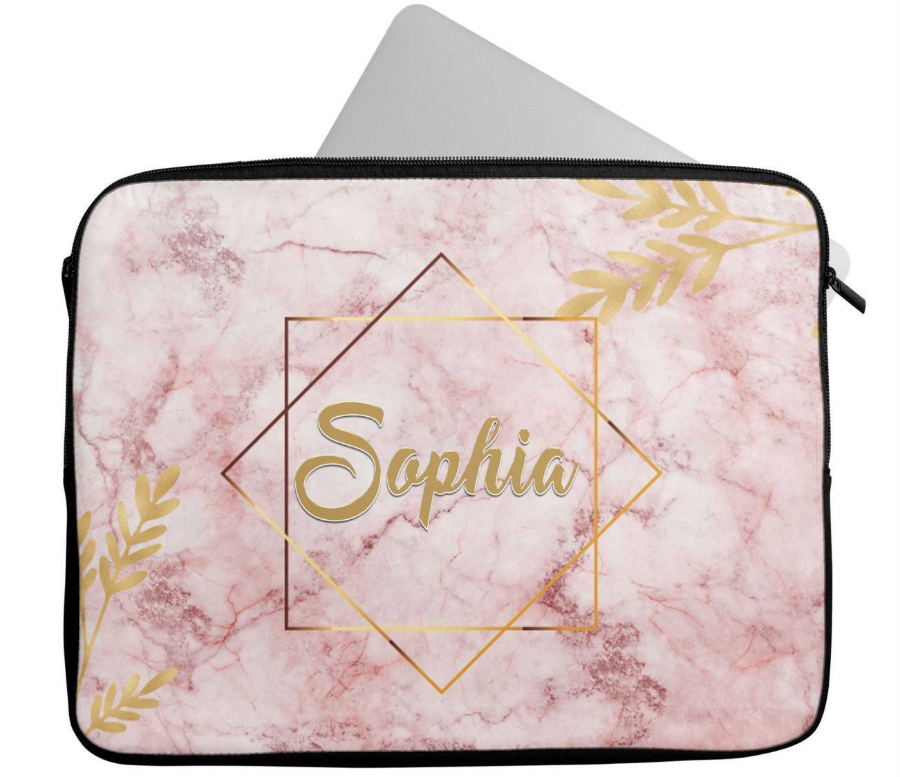 Personalised Any Name Marble Design Laptop Case Sleeve Tablet Bag 41