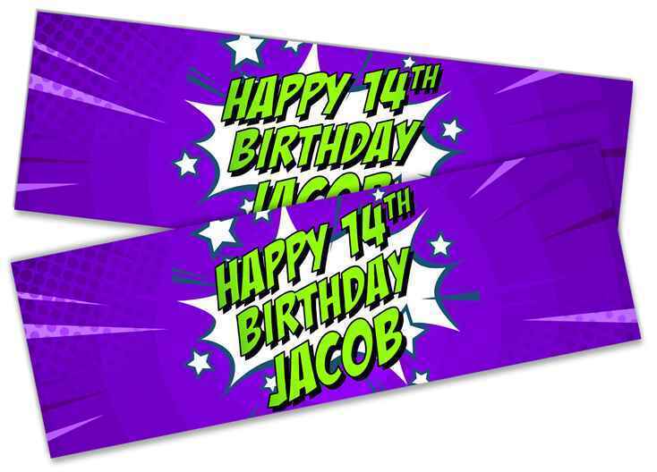 Personalised Birthday Banners Generic Design Children Kids Party Decoration 212