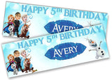 Personalised Birthday Banners Princess  Design Children Kid Party Decoration 62