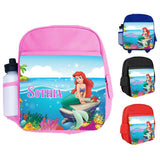 Personalised Kids Backpack Any Name Mermaid Design Boys Girls kid School Bag 25