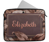 Personalised Any Name Floral Design Laptop Case Sleeve Tablet Bag 55