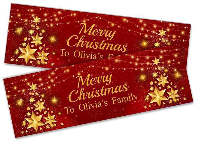 Personalised Banner Christmas Design Party Decoration 19