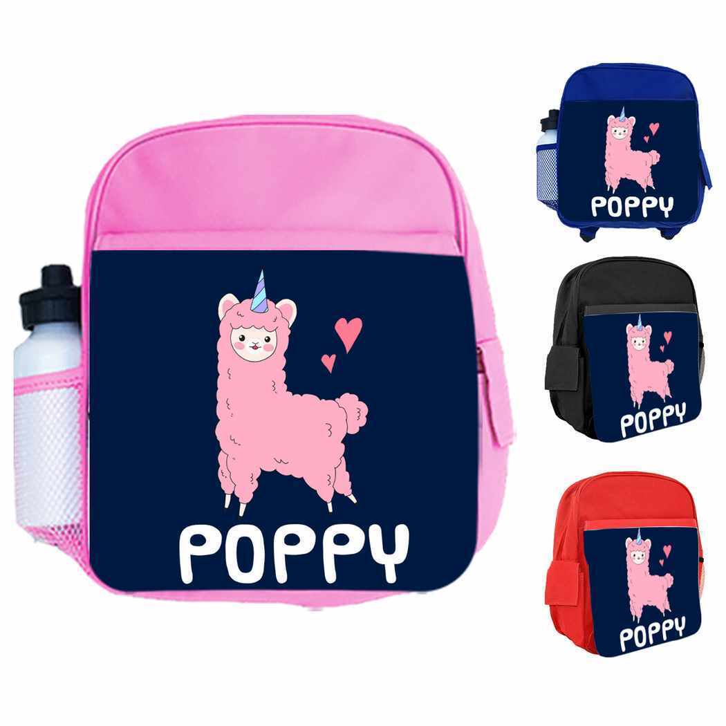 Personalised Kids Backpack Any Name Animal Design Boys Girls kid School Bag 21