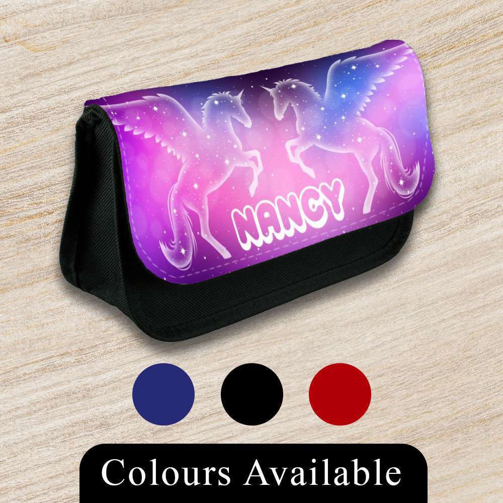 Personalised Pencil Case Unicorn Girls Boys Stationary Kids School Bag 7