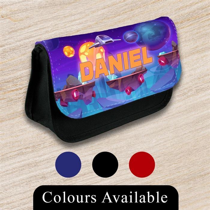 Personalised Pencil Case Generic Girls Boys Stationary Kids School Bag 45